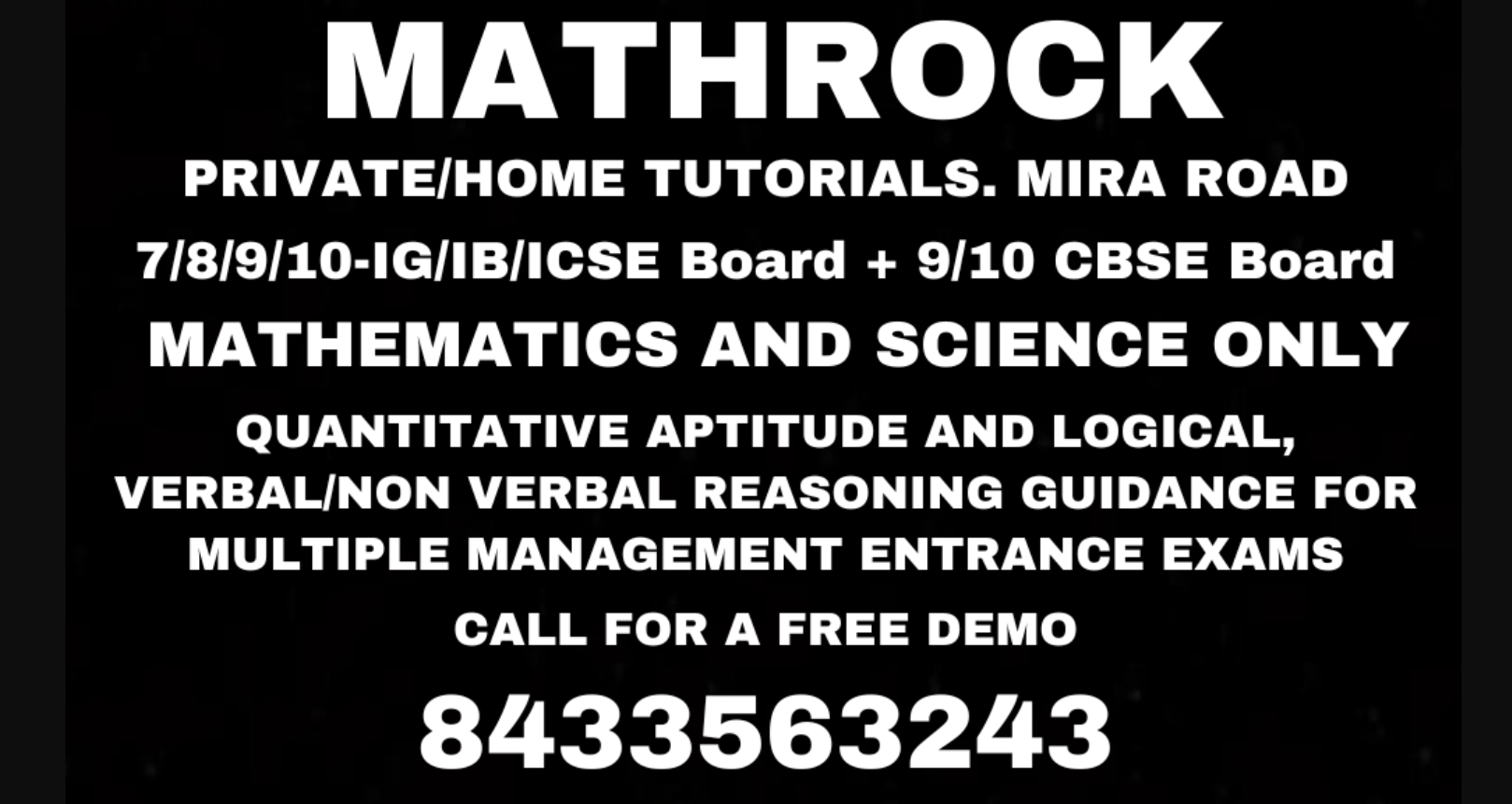 MathRock Private Tutorials
